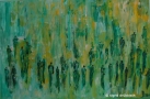 450, Leben im Gruenen, Acryl auf Leinwand, 80x120 cm, 2011